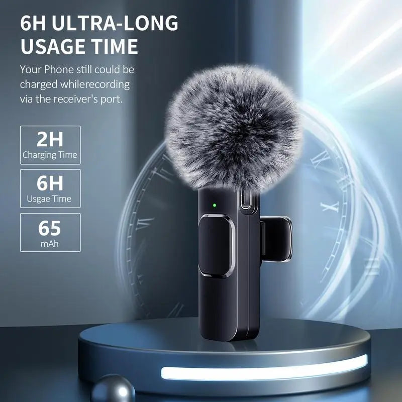 Wireless Lapel Microphone Noise Reduction for Iphone Android Plug-And-Play Professional Recording Phone Mic for Live Streaming Shorts Videos Tiktok Youtube Vlog Interview Online Classes,Usb Rechargeable Wireless Microphone, Audio Devices