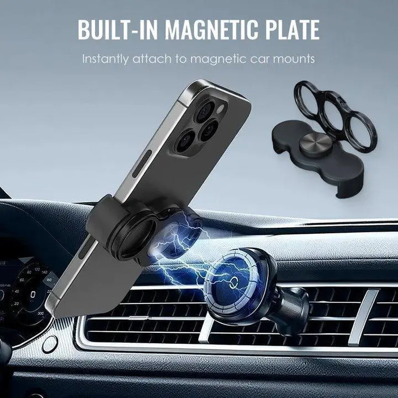 360 Rotation Finger Ring Stand for Phone Dual Loop Folding Mobile Holder Desktop Clip Lazy Bracket