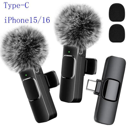 Wireless Lapel Microphone Noise Reduction for Iphone Android Plug-And-Play Professional Recording Phone Mic for Live Streaming Shorts Videos Tiktok Youtube Vlog Interview Online Classes,Usb Rechargeable Wireless Microphone, Audio Devices